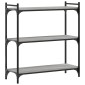 vidaXL Βιβλιοθήκη 3 Επιπέδων Γκρι Sonoma 80x30x86 εκ. Επεξεργ. Ξύλο