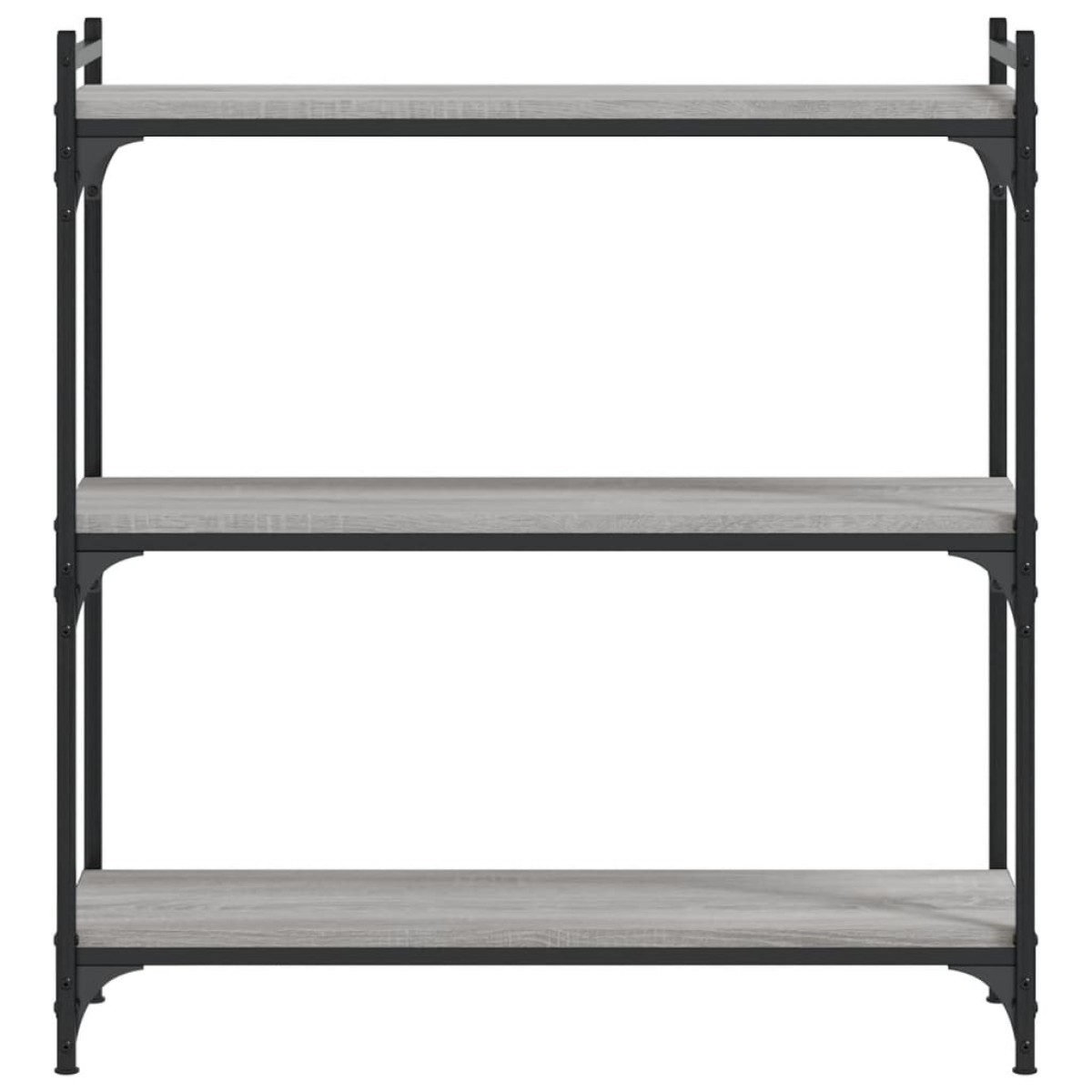 vidaXL Βιβλιοθήκη 3 Επιπέδων Γκρι Sonoma 80x30x86 εκ. Επεξεργ. Ξύλο