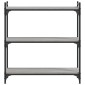 vidaXL Βιβλιοθήκη 3 Επιπέδων Γκρι Sonoma 80x30x86 εκ. Επεξεργ. Ξύλο