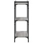 vidaXL Βιβλιοθήκη 3 Επιπέδων Γκρι Sonoma 80x30x86 εκ. Επεξεργ. Ξύλο