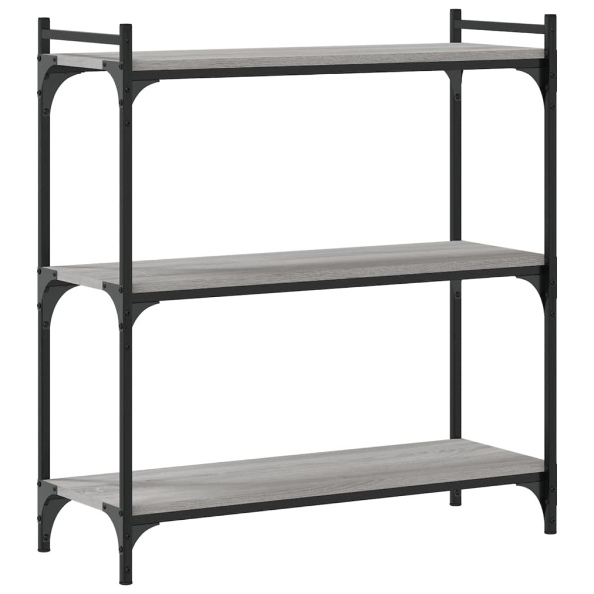 vidaXL Βιβλιοθήκη 3 Επιπέδων Γκρι Sonoma 80x30x86 εκ. Επεξεργ. Ξύλο