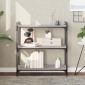 vidaXL Βιβλιοθήκη 3 Επιπέδων Γκρι Sonoma 80x30x86 εκ. Επεξεργ. Ξύλο