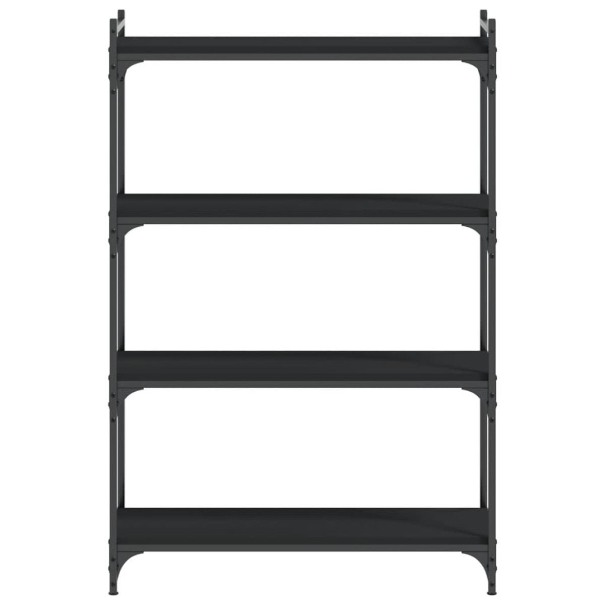 vidaXL Βιβλιοθήκη 4 Επιπέδων Μαύρη 80x30x120 εκ. Επεξεργασμένο Ξύλο
