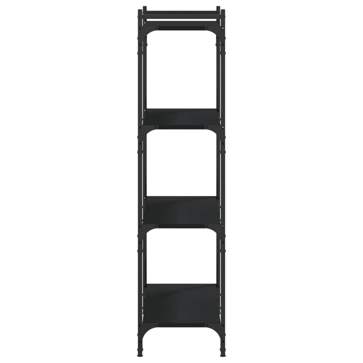 vidaXL Βιβλιοθήκη 4 Επιπέδων Μαύρη 80x30x120 εκ. Επεξεργασμένο Ξύλο
