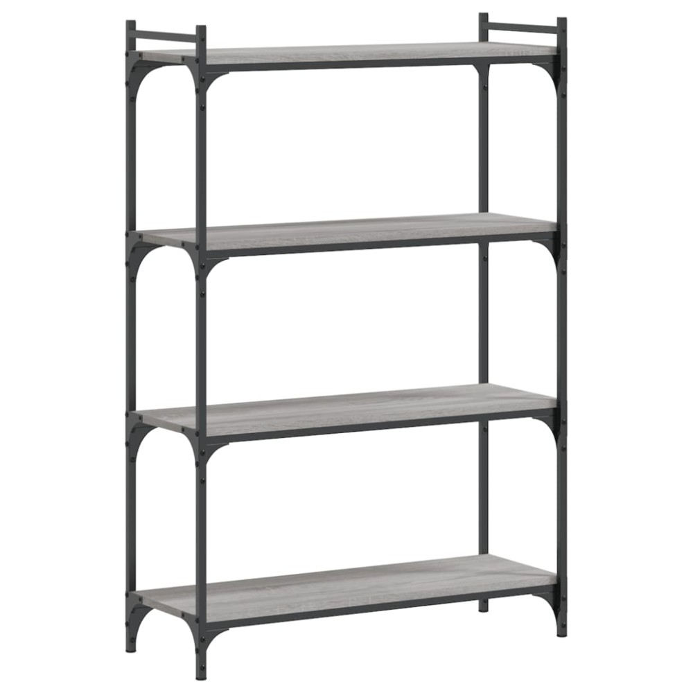 vidaXL Βιβλιοθήκη 4 Επιπέδων Γκρι Sonoma 80x30x120 εκ. Επεξεργ. Ξύλο