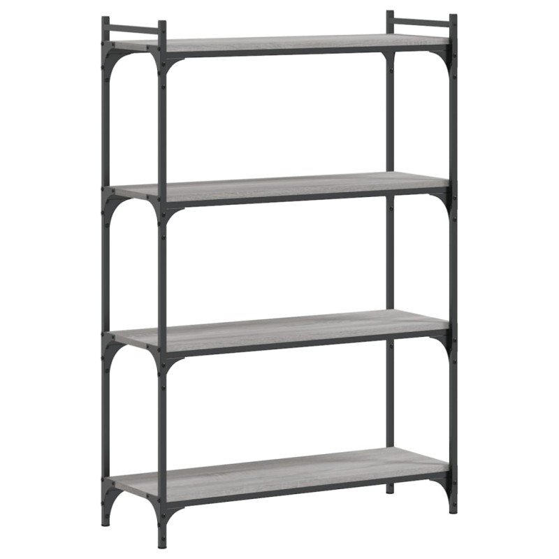 vidaXL Βιβλιοθήκη 4 Επιπέδων Γκρι Sonoma 80x30x120 εκ. Επεξεργ. Ξύλο