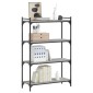vidaXL Βιβλιοθήκη 4 Επιπέδων Γκρι Sonoma 80x30x120 εκ. Επεξεργ. Ξύλο