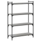 vidaXL Βιβλιοθήκη 4 Επιπέδων Γκρι Sonoma 80x30x120 εκ. Επεξεργ. Ξύλο