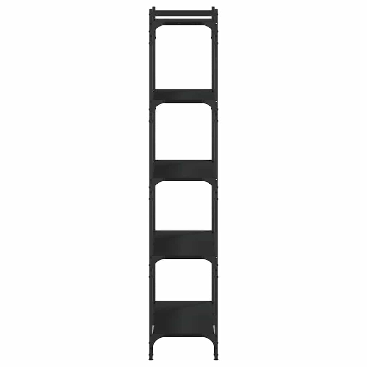vidaXL Βιβλιοθήκη 5 Επιπέδων Μαύρη 80x30x154 εκ. Επεξεργασμένο Ξύλο
