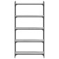 vidaXL Βιβλιοθήκη 5 Επιπέδων Γκρι Sonoma 80x30x154 εκ. Επεξεργ. Ξύλο
