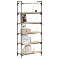 vidaXL Βιβλιοθήκη 6 Επιπέδων Sonoma Δρυς 80x30x188 εκ. Επεξεργ. Ξύλο