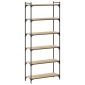 vidaXL Βιβλιοθήκη 6 Επιπέδων Sonoma Δρυς 80x30x188 εκ. Επεξεργ. Ξύλο