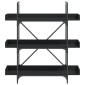 vidaXL Βιβλιοθήκη 3 Επιπέδων Μαύρη 100x33x108,5 εκ. Επεξεργ. Ξύλο