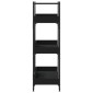 vidaXL Βιβλιοθήκη 3 Επιπέδων Μαύρη 100x33x108,5 εκ. Επεξεργ. Ξύλο