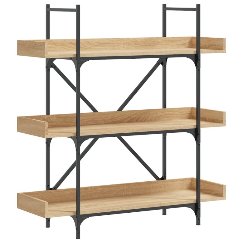 vidaXL Βιβλιοθήκη 3 Επιπέδων Sonoma Δρυς 100x33x108,5εκ. Επεξεργ. Ξύλο