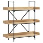 vidaXL Βιβλιοθήκη 3 Επιπέδων Sonoma Δρυς 100x33x108,5εκ. Επεξεργ. Ξύλο