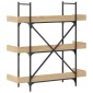 vidaXL Βιβλιοθήκη 3 Επιπέδων Sonoma Δρυς 100x33x108,5εκ. Επεξεργ. Ξύλο