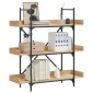 vidaXL Βιβλιοθήκη 3 Επιπέδων Sonoma Δρυς 100x33x108,5εκ. Επεξεργ. Ξύλο