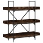vidaXL Βιβλιοθήκη 3 Επιπέδων Καπν. Δρυς 100x33x108,5 εκ. Επεξεργ. Ξύλο