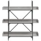 vidaXL Βιβλιοθήκη 3 Επιπέδων Γκρι Sonoma 100x33x108,5εκ. Επεξεργ. Ξύλο