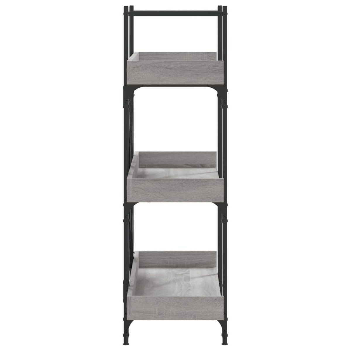 vidaXL Βιβλιοθήκη 3 Επιπέδων Γκρι Sonoma 100x33x108,5εκ. Επεξεργ. Ξύλο