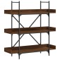 vidaXL Βιβλιοθήκη 3 Επιπέδων Καφέ Δρυς 100x33x108,5 εκ. Επεξεργ. Ξύλο