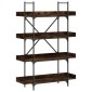 vidaXL Βιβλιοθήκη 4 Επιπέδων Καπν. Δρυς 100x33x145,5 εκ. Επεξεργ. Ξύλο