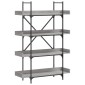 vidaXL Βιβλιοθήκη 4 Επιπέδων Γκρι Sonoma 100x33x145,5εκ. Επεξεργ. Ξύλο