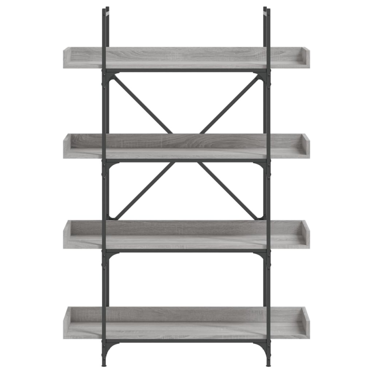 vidaXL Βιβλιοθήκη 4 Επιπέδων Γκρι Sonoma 100x33x145,5εκ. Επεξεργ. Ξύλο