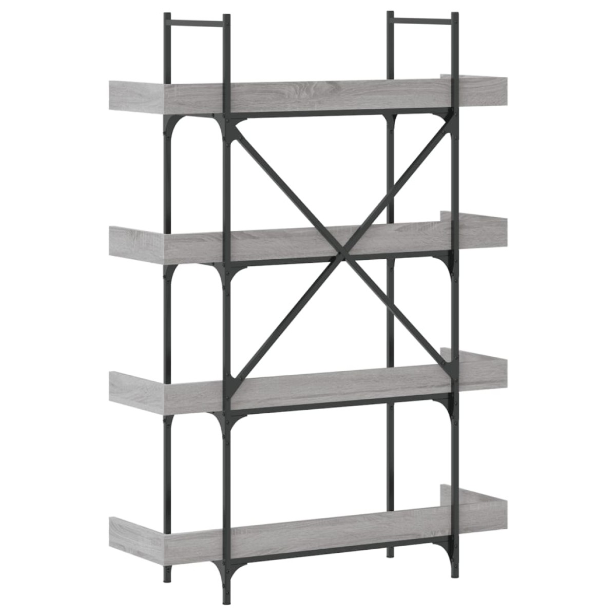 vidaXL Βιβλιοθήκη 4 Επιπέδων Γκρι Sonoma 100x33x145,5εκ. Επεξεργ. Ξύλο