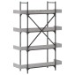 vidaXL Βιβλιοθήκη 4 Επιπέδων Γκρι Sonoma 100x33x145,5εκ. Επεξεργ. Ξύλο