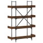 vidaXL Βιβλιοθήκη 4 Επιπέδων Καφέ Δρυς 100x33x145,5 εκ. Επεξεργ. Ξύλο