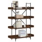vidaXL Βιβλιοθήκη 4 Επιπέδων Καφέ Δρυς 100x33x145,5 εκ. Επεξεργ. Ξύλο