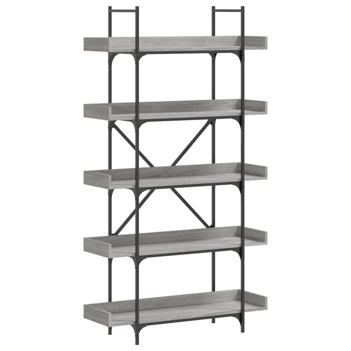 vidaXL Βιβλιοθήκη 5 Επιπέδων Γκρι Sonoma 100x33x180,5εκ. Επεξεργ. Ξύλο
