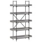vidaXL Βιβλιοθήκη 5 Επιπέδων Γκρι Sonoma 100x33x180,5εκ. Επεξεργ. Ξύλο