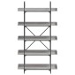 vidaXL Βιβλιοθήκη 5 Επιπέδων Γκρι Sonoma 100x33x180,5εκ. Επεξεργ. Ξύλο