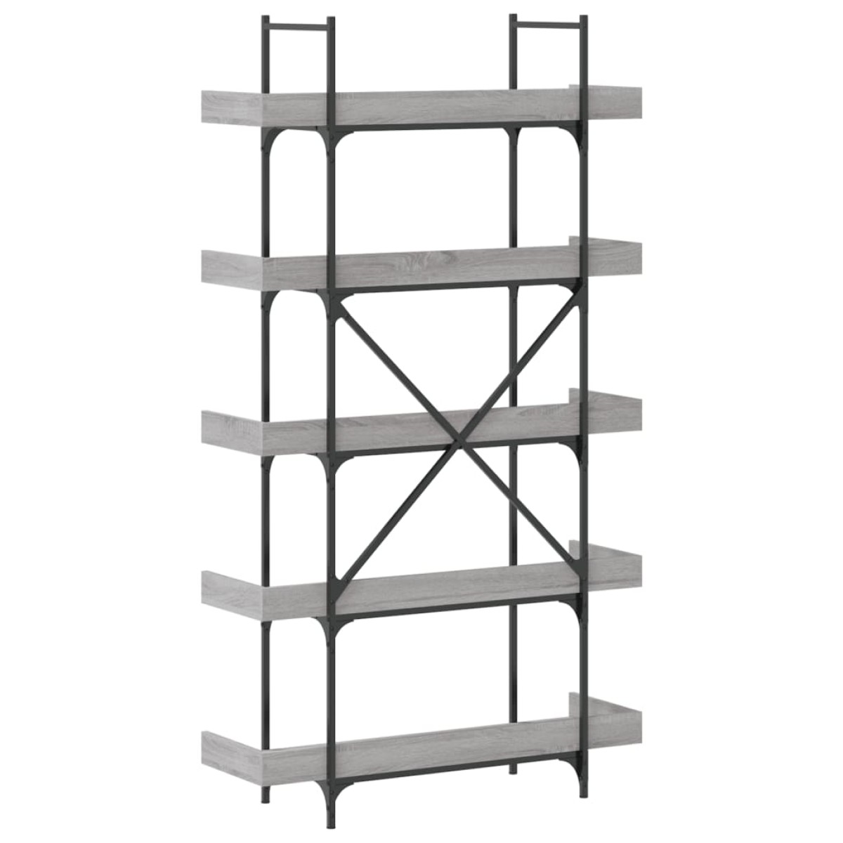 vidaXL Βιβλιοθήκη 5 Επιπέδων Γκρι Sonoma 100x33x180,5εκ. Επεξεργ. Ξύλο