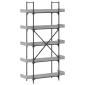 vidaXL Βιβλιοθήκη 5 Επιπέδων Γκρι Sonoma 100x33x180,5εκ. Επεξεργ. Ξύλο