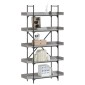 vidaXL Βιβλιοθήκη 5 Επιπέδων Γκρι Sonoma 100x33x180,5εκ. Επεξεργ. Ξύλο