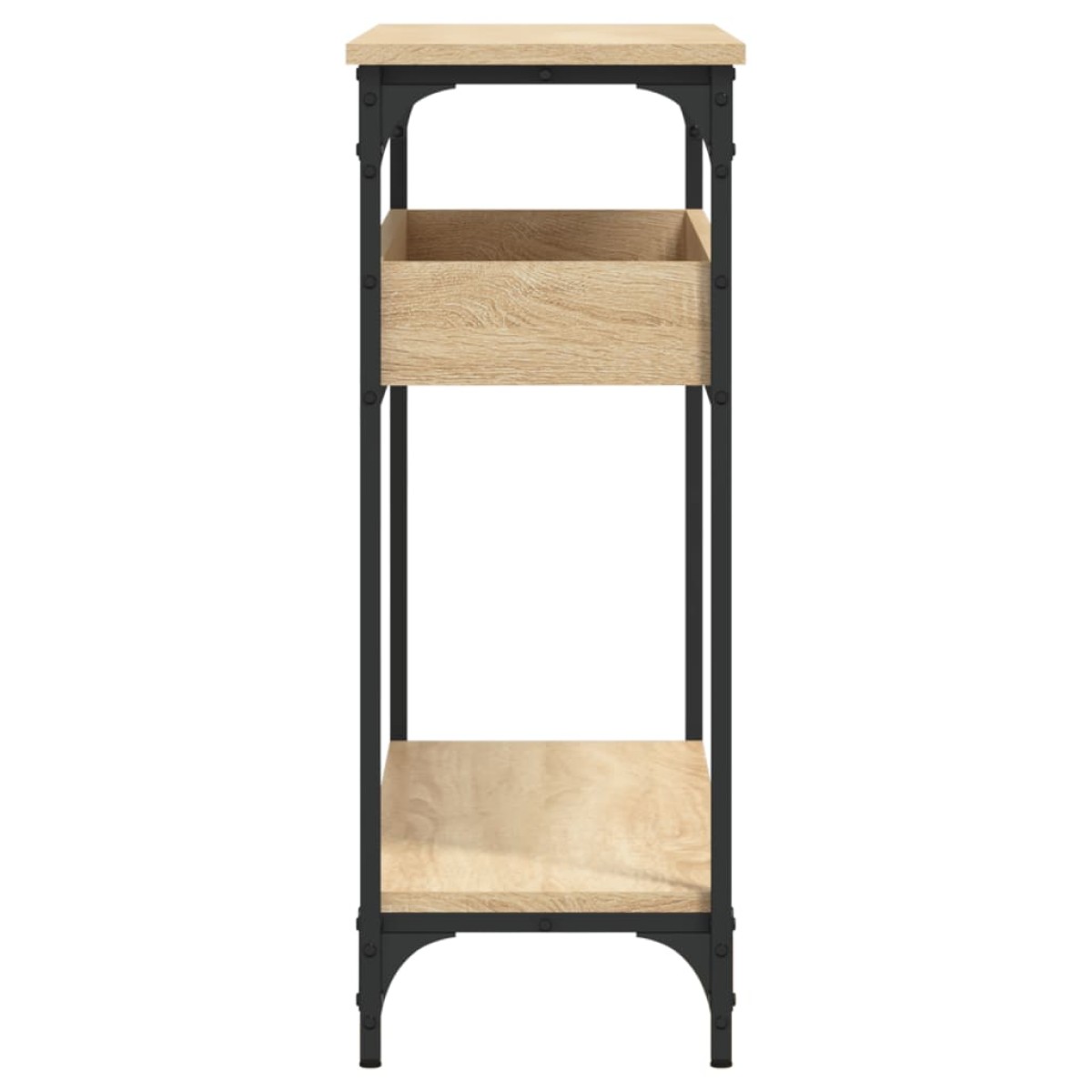 vidaXL Τραπέζι Κονσόλα με Ράφι Sonoma Δρυς 100x29x75 εκ. Επεξεργ. Ξύλο