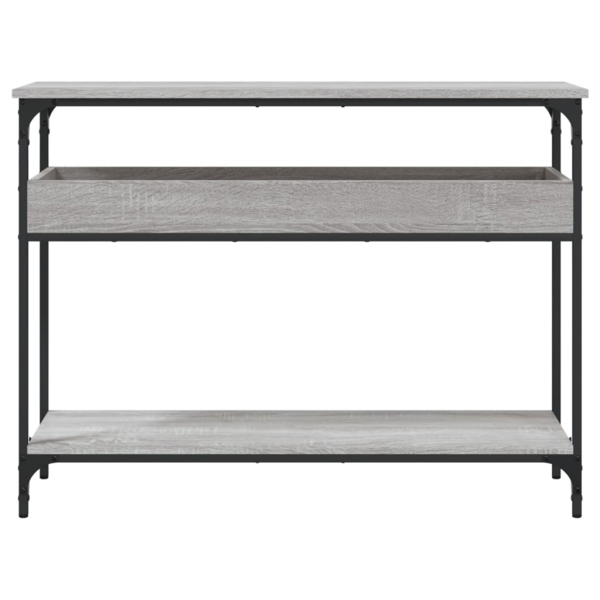 vidaXL Τραπέζι Κονσόλα με Ράφι Γκρι Sonoma 100x29x75 εκ. Επεξεργ. Ξύλο