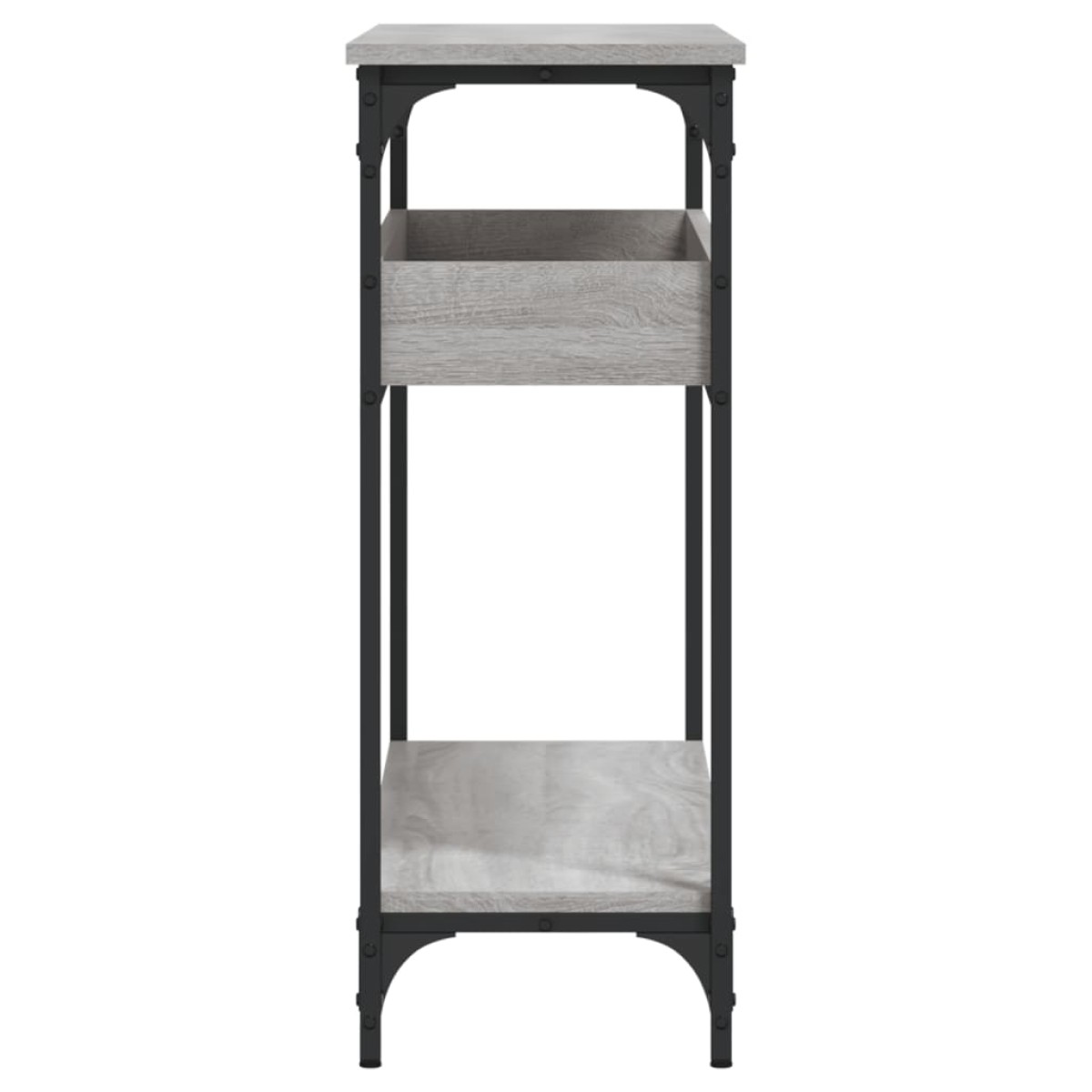 vidaXL Τραπέζι Κονσόλα με Ράφι Γκρι Sonoma 100x29x75 εκ. Επεξεργ. Ξύλο