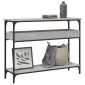 vidaXL Τραπέζι Κονσόλα με Ράφι Γκρι Sonoma 100x29x75 εκ. Επεξεργ. Ξύλο