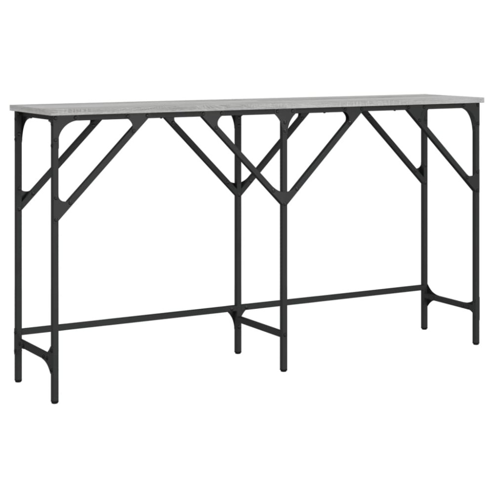 vidaXL Τραπέζι Κονσόλα Γκρι Sonoma 140 x 29 x 75 εκ. Επεξεργ. Ξύλο