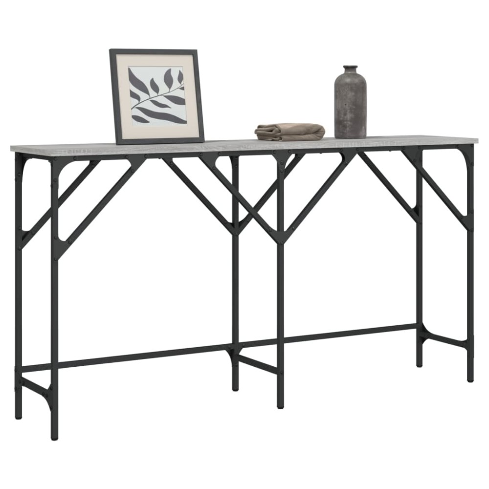 vidaXL Τραπέζι Κονσόλα Γκρι Sonoma 140 x 29 x 75 εκ. Επεξεργ. Ξύλο