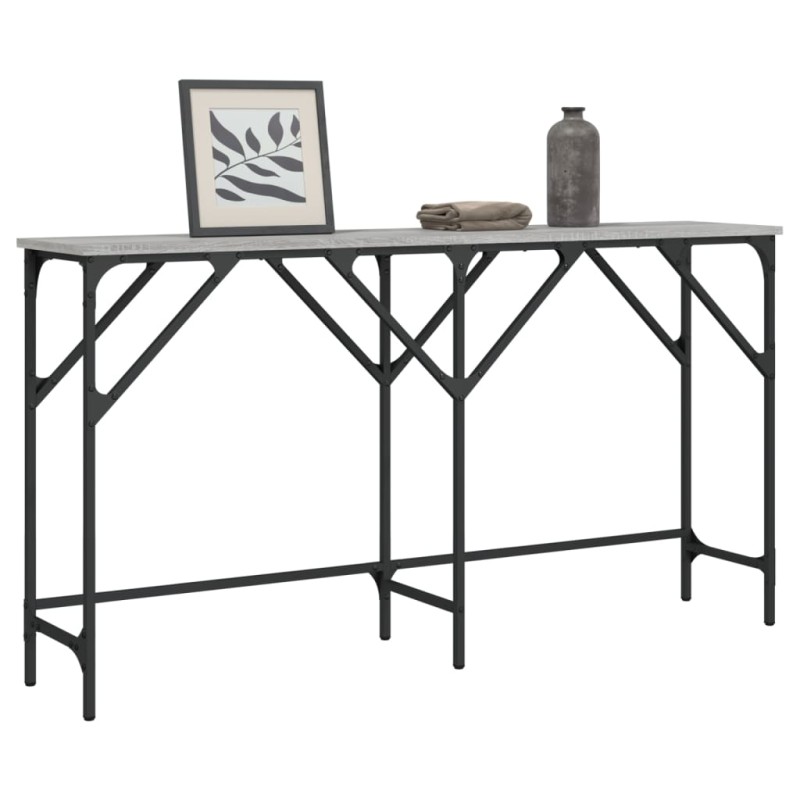 vidaXL Τραπέζι Κονσόλα Γκρι Sonoma 140 x 29 x 75 εκ. Επεξεργ. Ξύλο