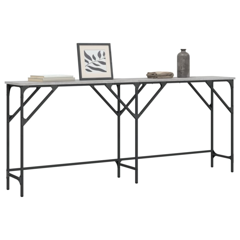 vidaXL Τραπέζι Κονσόλα Γκρι Sonoma 180x29x75 εκ. Επεξεργασμένο Ξύλο