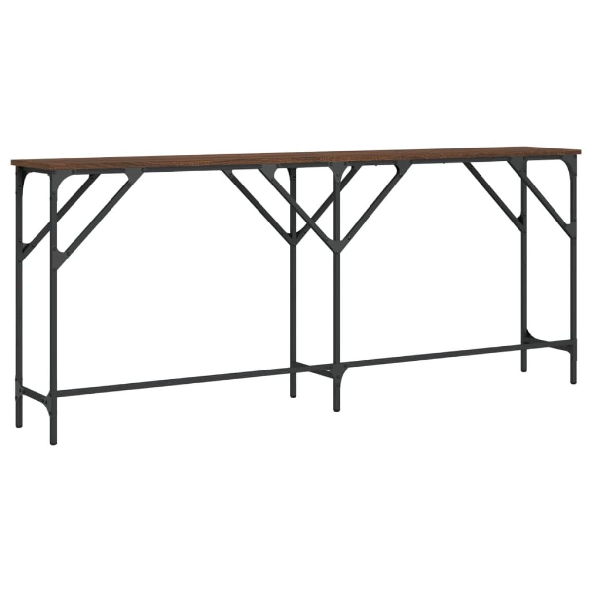vidaXL Τραπέζι Κονσόλα Καφέ Δρυς 180x29x75 εκ. Επεξεργασμένο Ξύλο