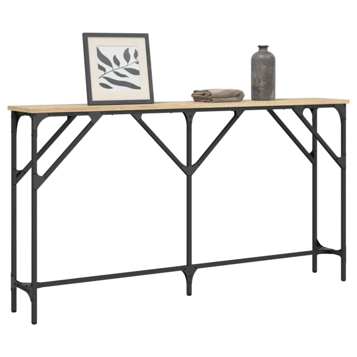 vidaXL Τραπέζι Κονσόλα Sonoma Δρυς 140 x 23 x 75 εκ. από Επεξεργ. Ξύλο