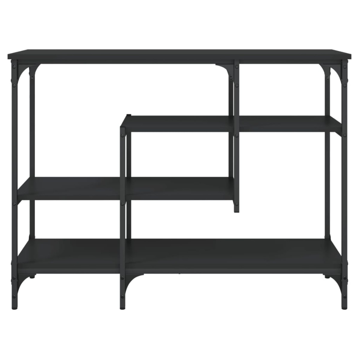 vidaXL Τραπέζι Κονσόλα με Ράφια Μαύρο 100 x 35 x 75 εκ.